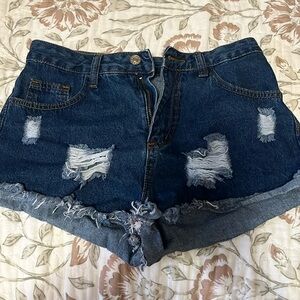 Blue jean shorts